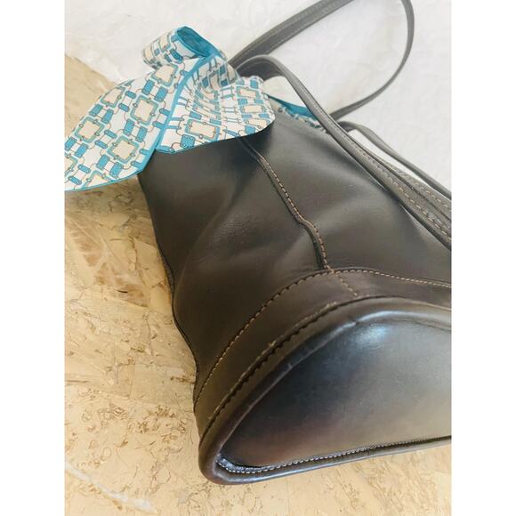 Vtg Coach Bleecker black glovetanned / leather, shoulder bag, duffle, 9305 - Picture 8 of 10